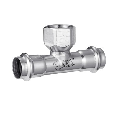 太陽雨管道不銹鋼卡壓管件-內絲三通